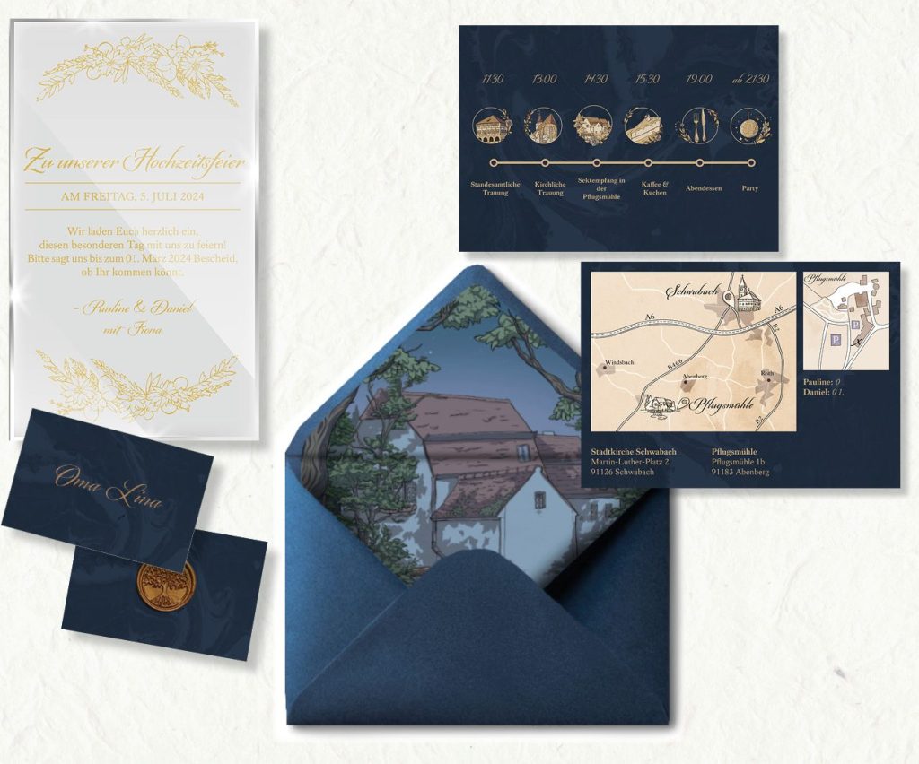 Hochzeitseinladungen Pflugsmühle